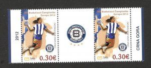 MONTENEGRO - MNH STRIP -SPORT-BUDUCNOST CHAMPIONS OF EUROPE IN HANDBALL- 2012.