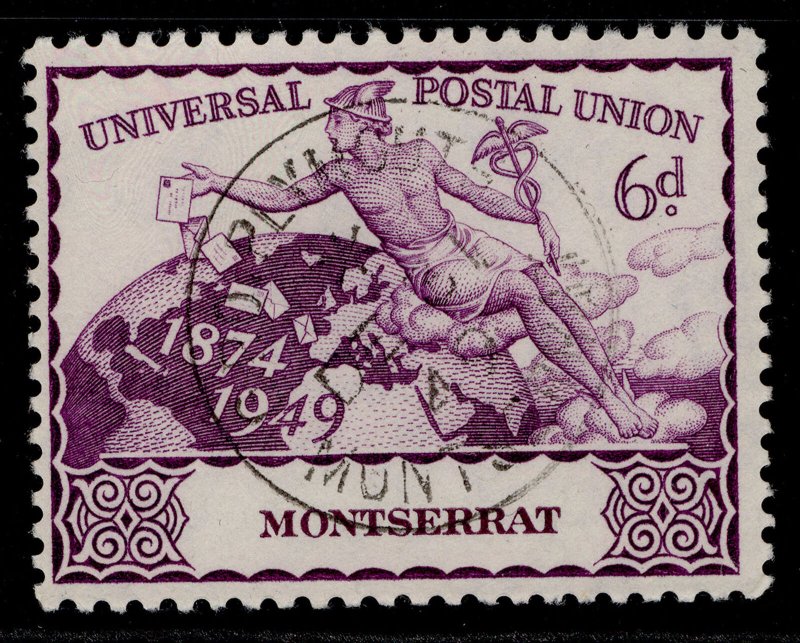 MONTSERRAT GVI SG120, 1s purple, FINE USED.