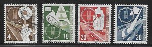 Germany-  Train and Hand Signal - Scott #698-701 - F - VF - Used (Used)