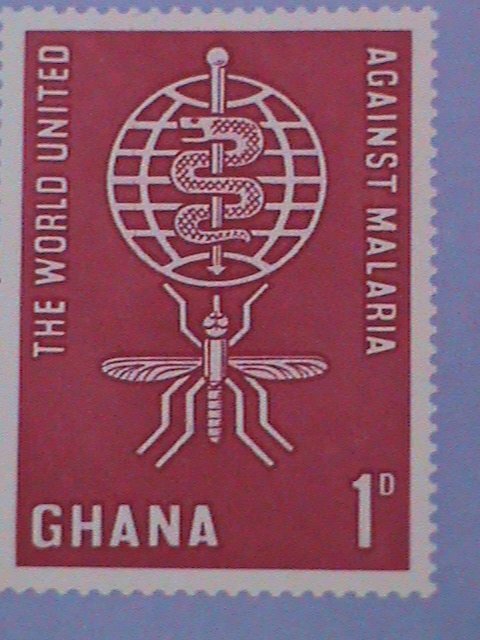 1962-GHANA-THE WHO DRIVE TO ERADICATE MALARIA MINT HING IMPERF: SOUVENIR SHEET