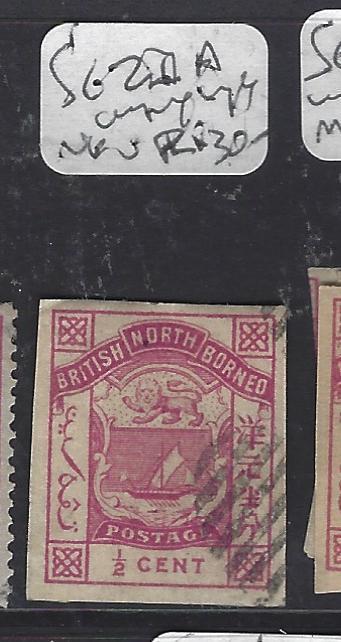 NORTH BORNEO (P2608B) 1/2C ARMS, LION  SG 22A  IMPERF SINGLE   VFU