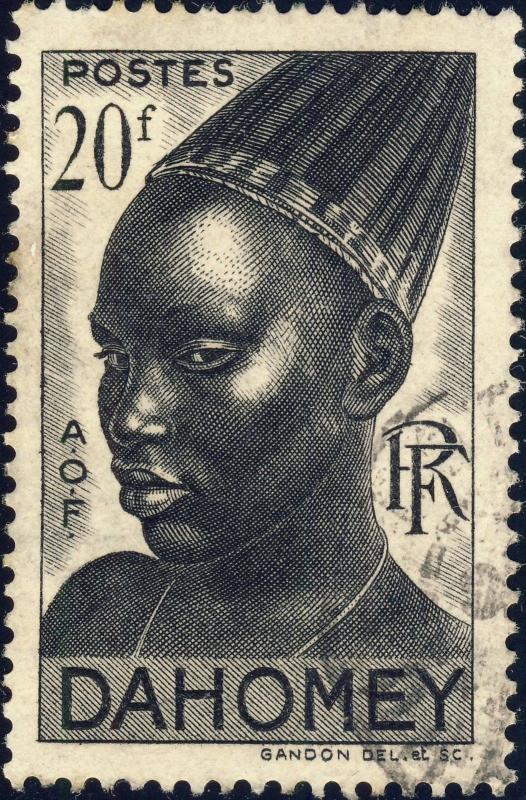 DAHOMEY - 1941 - Yv.141 / Mi.146 20fr noir - Oblitéré TB