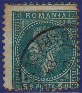 Romania - 1879 - Scott #68 - used - Prince Carol