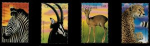 Togo 1996 - Endangered Species, Zebra, Cheetah - Set of 4 - Scott 1722-5 - MNH