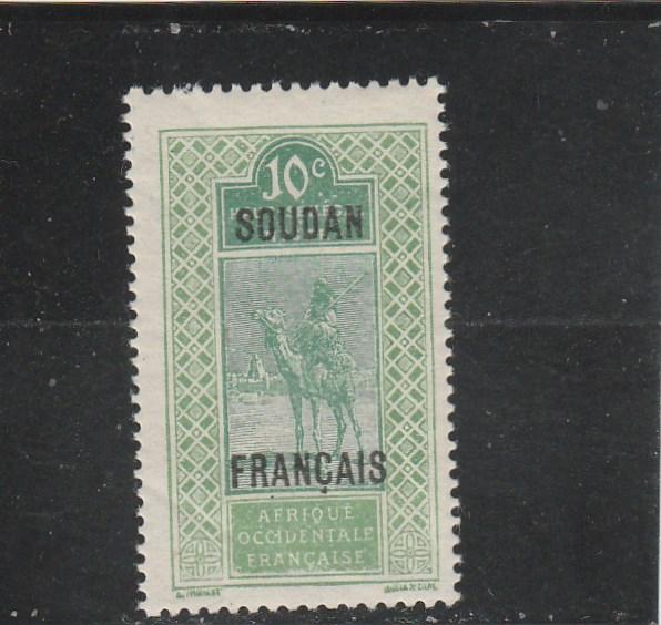 French Sudan  Scott#  25  MH  (1921 Overprint)