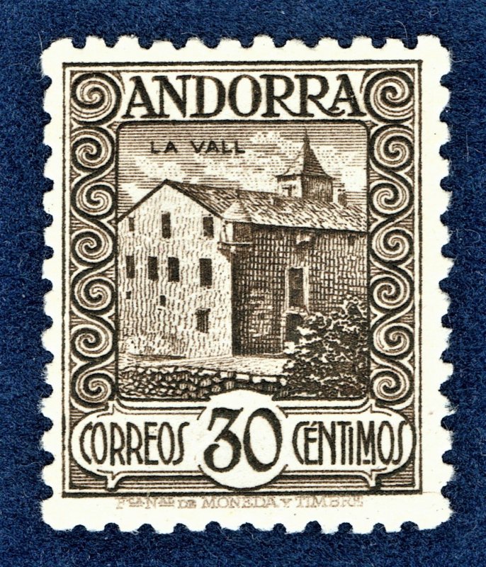 [sto956] Andorra Spanish 1931-33 Yvert#21B Scott#19a MNH cv:€220/$250