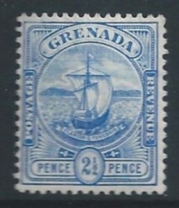 Grenada #71a Mint No Gum 2 1/2p Seal of Colony - Ultramarine