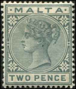 Malta SC# 10 Victoria 2d MH scv $13.00