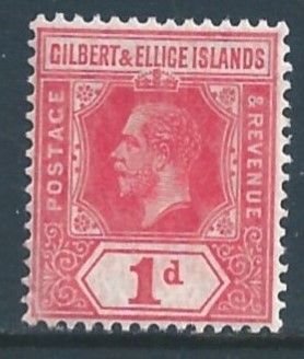 Gilbert & Ellice Islands #15 NH 1p King George V Die I - Wmk. 3