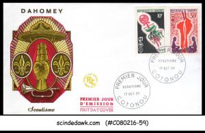 DAHOMEY - 1966 BOY SCOUTS - 2V - FDC