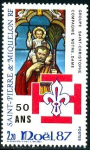 Scout Movement, Christmas, St. Pierre & Miquelon SC#503 MNH