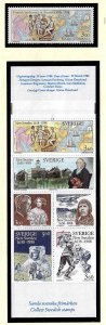 Sweden 1672, 1677a Mint,OG,NH... Single and Booklet... SCV $16.00 (about)