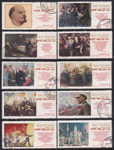 Russia 1970 Sc 3689-98 Birth Centenary Politician Lenin (1870-1924) Stamp CTO