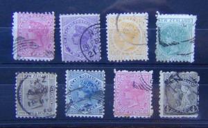 New Zealand 1882 values to 8d Used