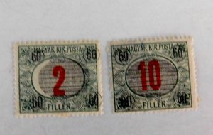 Hungary 4NJ1-3 &4NJ1a, Mint/OG/HR/F, Postage Due, Overprinted, 1919