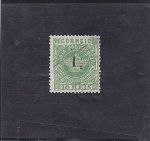 PORTUGUESE INDIA  CROWN SURCHARGED  1 1/2/ 10R. Perf. 12,5   AF # 67