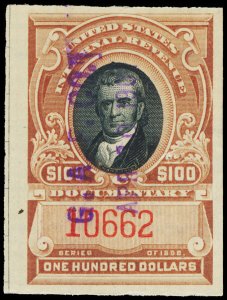 U.S. REV. DOCUMENTARY R179  Used (ID # 115344)