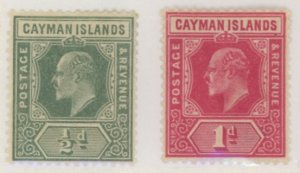 Cayman Islands #21-22 Unused Single (King)