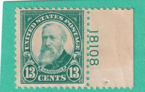 US 622 MNH OG PLATE NUMBER SINGLE # 18108, GLUE SKIP