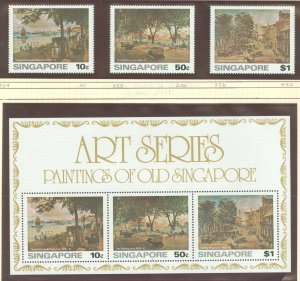 Singapore #254-256a Mint (NH) Souvenir Sheet (Paintings)