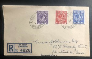 1947 Castries St Lucia Registered Cover To Montreal Canada