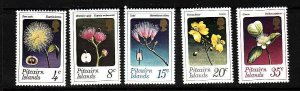 Pitcairn Is.-Sc#130-4-Unused NH set-Flowers-1973-