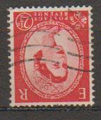 Great Britain SG 544bwi  Used Type II watermark inverted from booklet