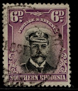 SOUTHERN RHODESIA GV SG7, 6d black & mauve, FINE USED.