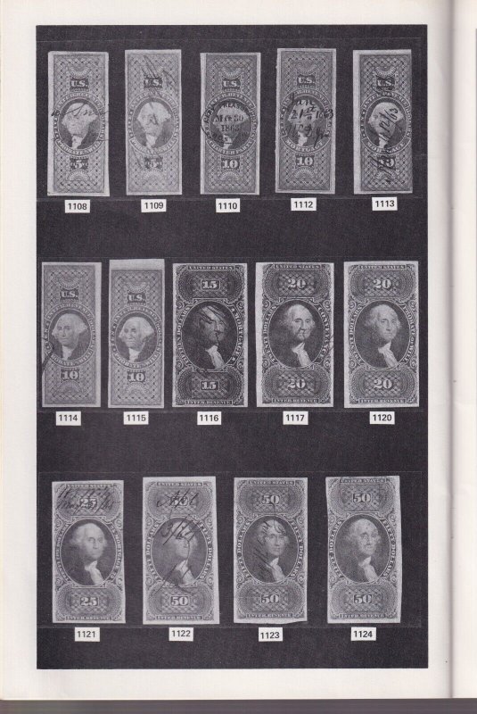 Chandler's Inc. US Revenue Stamps Auction, 692 lots, all revenues w/PR, 1981.