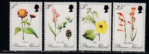 Pitcairn Islands # 110-113, Pitcairn's Flowers, Mint Hinged, 1/3 Cat.