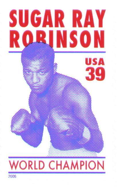 2006 sheet of stamps Sugar Ray Robinson Sc # 4020