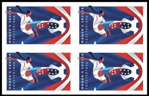 US Womens Soccer Forever NDC Block of 4 Stamps PreOrder. Ships 23 Feb 2023. MNH.