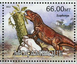 Reptiles Stamp Desmatosuchus Dimetrodon Vignette Erythrosuchus S/S MNH #5836-583