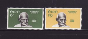 Ireland 275-276 Set MH Mahatma Gandhi, Independence Leader