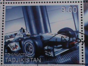 TAJIKISTAN -2000-MC LARREN-FORMULA 1-RACE CARS CTO SHEET VERY FINE