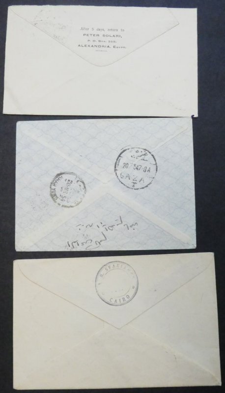 EDW1949SELL : EGYPT Collection of 14 covers & 2 Post cards.