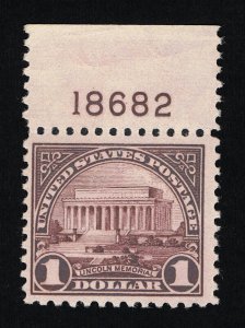 EXCELLENT GENUINE SCOTT #571 F-VF MINT PRISTINE OG NH PLATE #18682 SINGLE