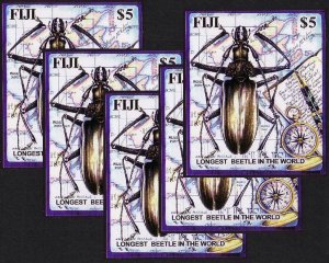 Fiji Longest Beetle in the World 5 MSs A 2004 MNH SG#MS1216