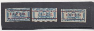 US Scott #RF23 U.S.P.C. Co.Precancel Playing Cards Revenue Stamp Used 3 Settings