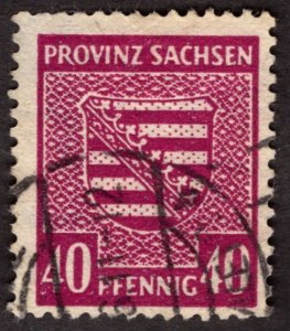 1945, Germany, Saxony 40pf, Used, Sc 13N12