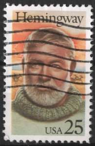 SC#2418 25¢ Ernest Hemingway Single (1989) Used