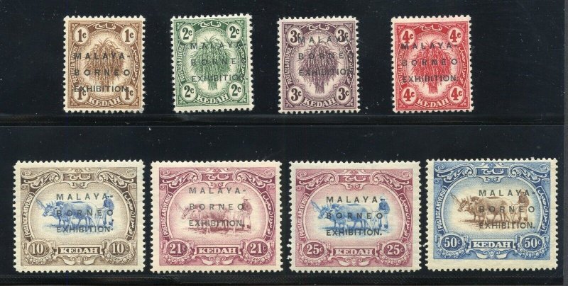 MALAYA KEDAH 1922 MALAYA-BORNEO EXHIBITION SCOTT #3a/33a MINT HINGED