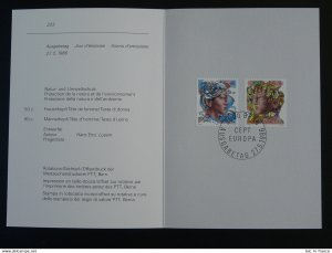 Europa Cept 1986 FDC PTT folder Switzerland