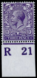 SG375 SPEC N22(3), 3d violet, NH MINT. HENDON CERT. CORNER R21