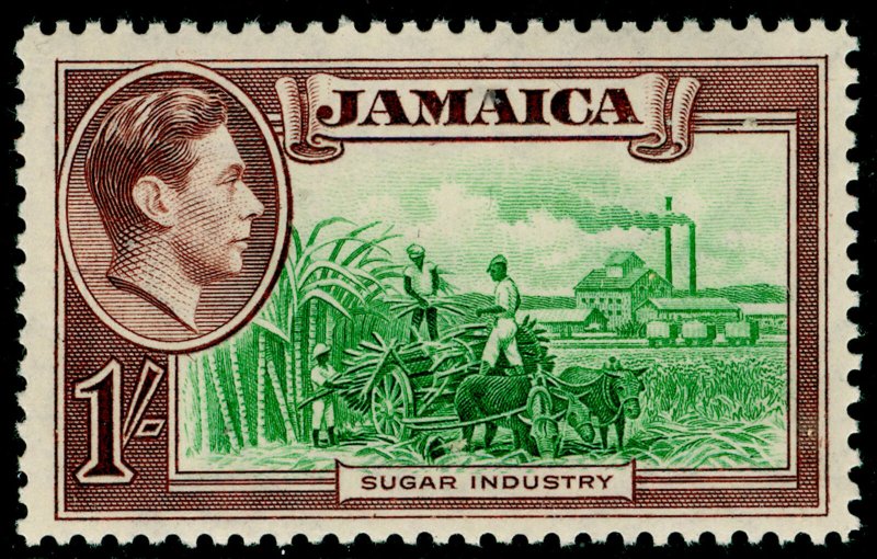 JAMAICA SG130, 1s green & purple-brown, VLH MINT. Cat £14. 