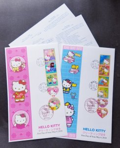 *FREE SHIP Japan Animation Hello Kitty 2010 Cartoon (FDC) *odd shape *unusual
