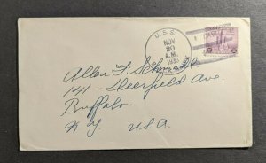 1933 USS Blackhawk Navy Cover to Buffalo NY Cavite PI Cancel