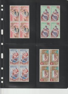 Laos - 1958 - Sc 48 - 51 - UNESCO - Block of 4 - MNH #1