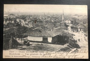 1906 Ruse Bulgaria RPPC Postcard Cover To New York USA City General View