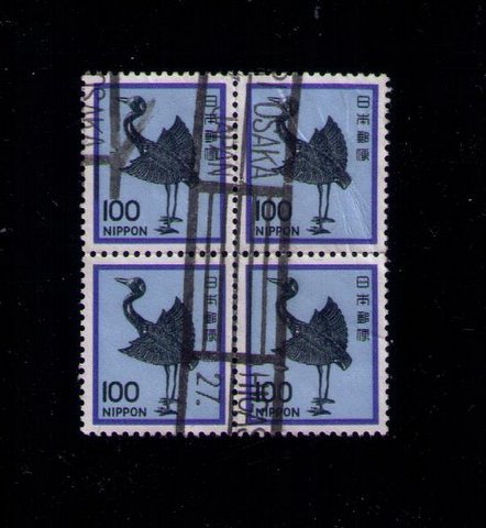 Japan Sc #1429 Osaka Cancel Used Center Block Of Four F-VF